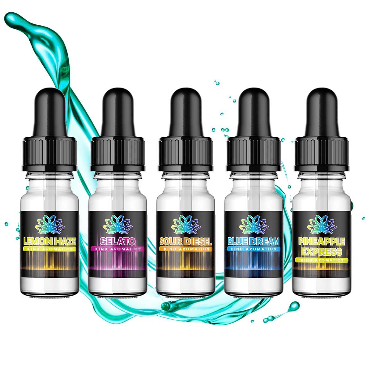 Kind - Essential Aromatics - Variety Packs - Collection #1 - 2ML x 5 (10ML Total) - Botanical Freshness - All Natural Flavoring - Food Grade - Kosher