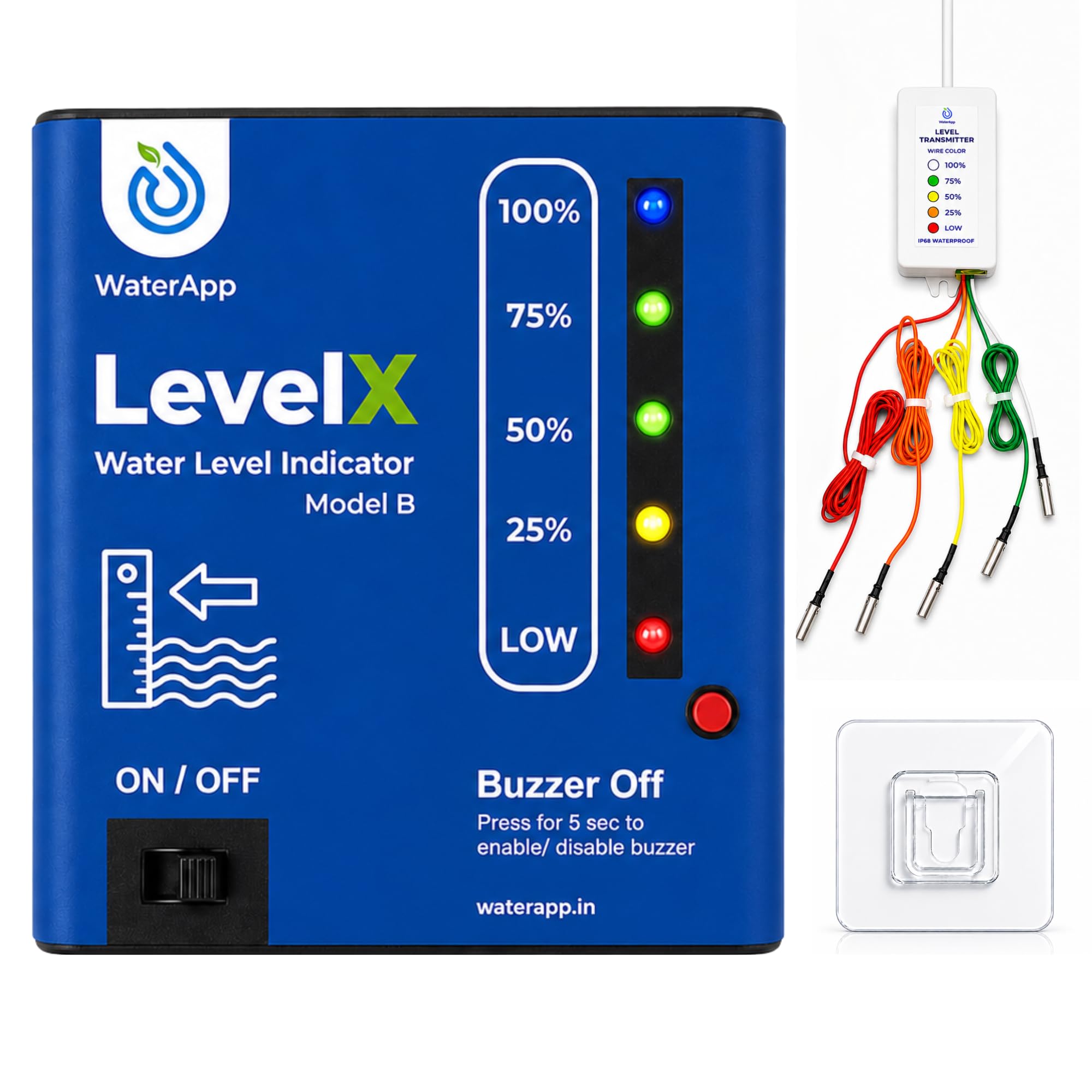 LevelX Water Level Indicator | No Battery | No Extension Wire | 5-Level Animated LED Display | Full & Low Water Level Alerts | Easy DIY Setup-picture-18