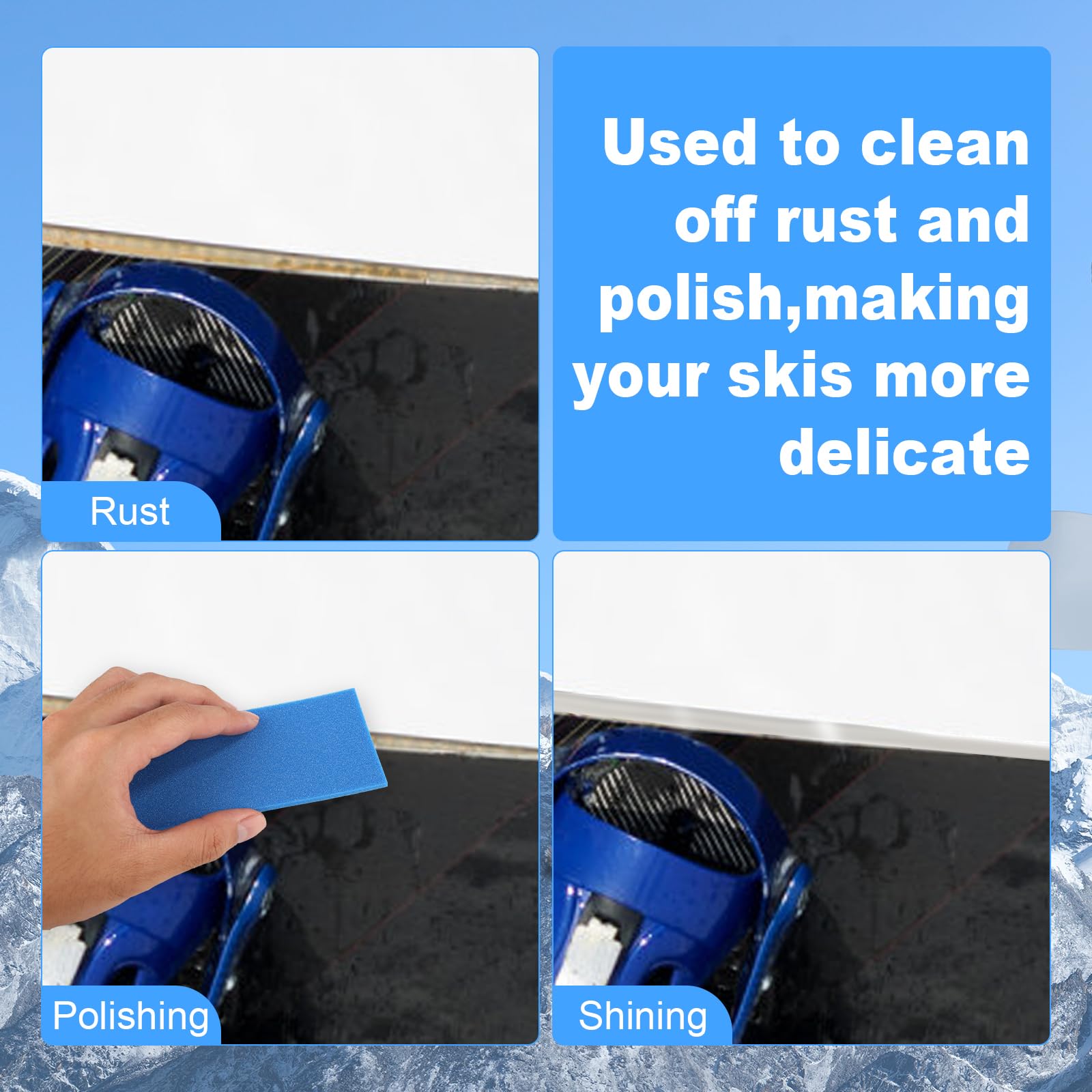 Kit De Réparation Snowboard 8 Pièces - P-Tex, Papier De Verre Et Grattoir Inclus