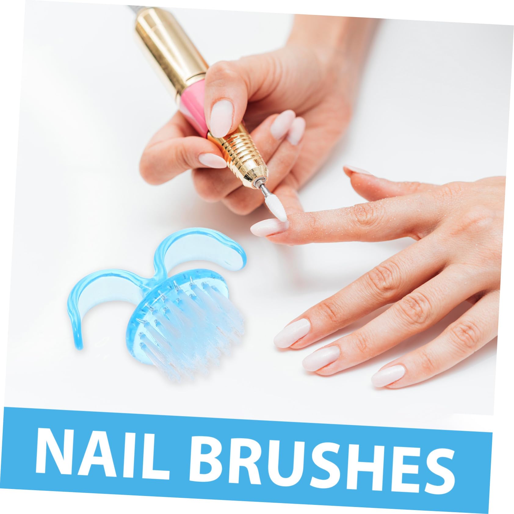 32 Piezas Cepillos de Limpieza para Uñas con Mango Portátiles para Eliminar Polvo de Uñas Herramientas Versátiles para Manicura Profesional y Hogar