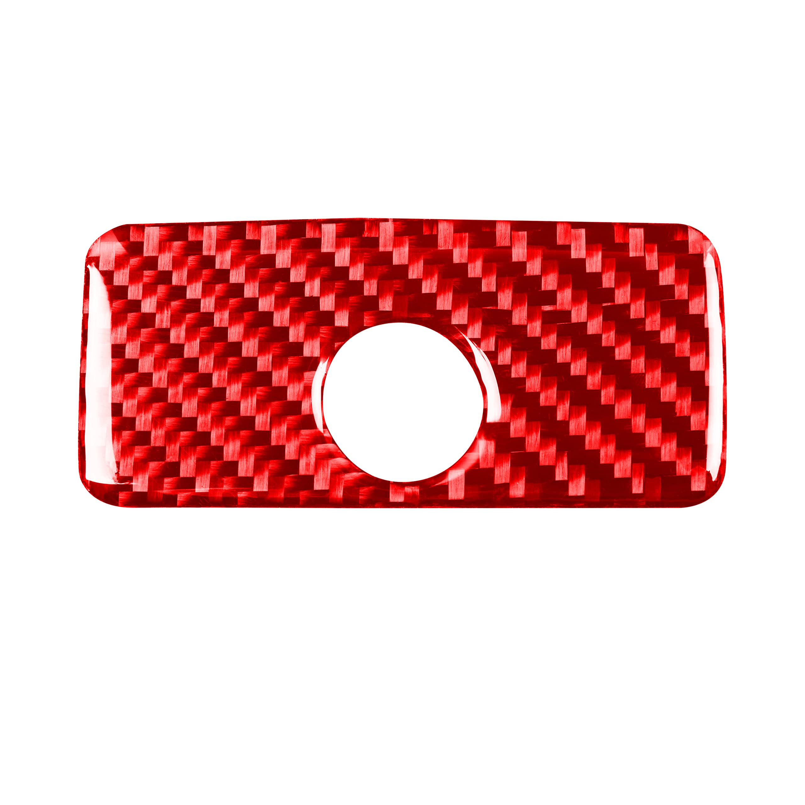 NVCNX Real Premium Carbon Fiber Compatible with Chevy/Chevrolet Camaro 2010-2015 2011 2012 2013 2014 Dashboard Co-Pilot Glove Storage Box Handle Cover Trim Dash Sticker Car Interior Accessories Red