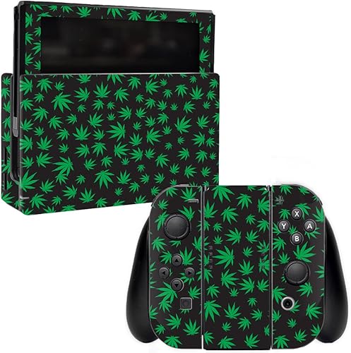 MightySkins Skin compatible con Nintendo Switch  Marihuana  Funda protectora de vinilo duradera y única  Fácil de aplicar, quitar y cambiar de