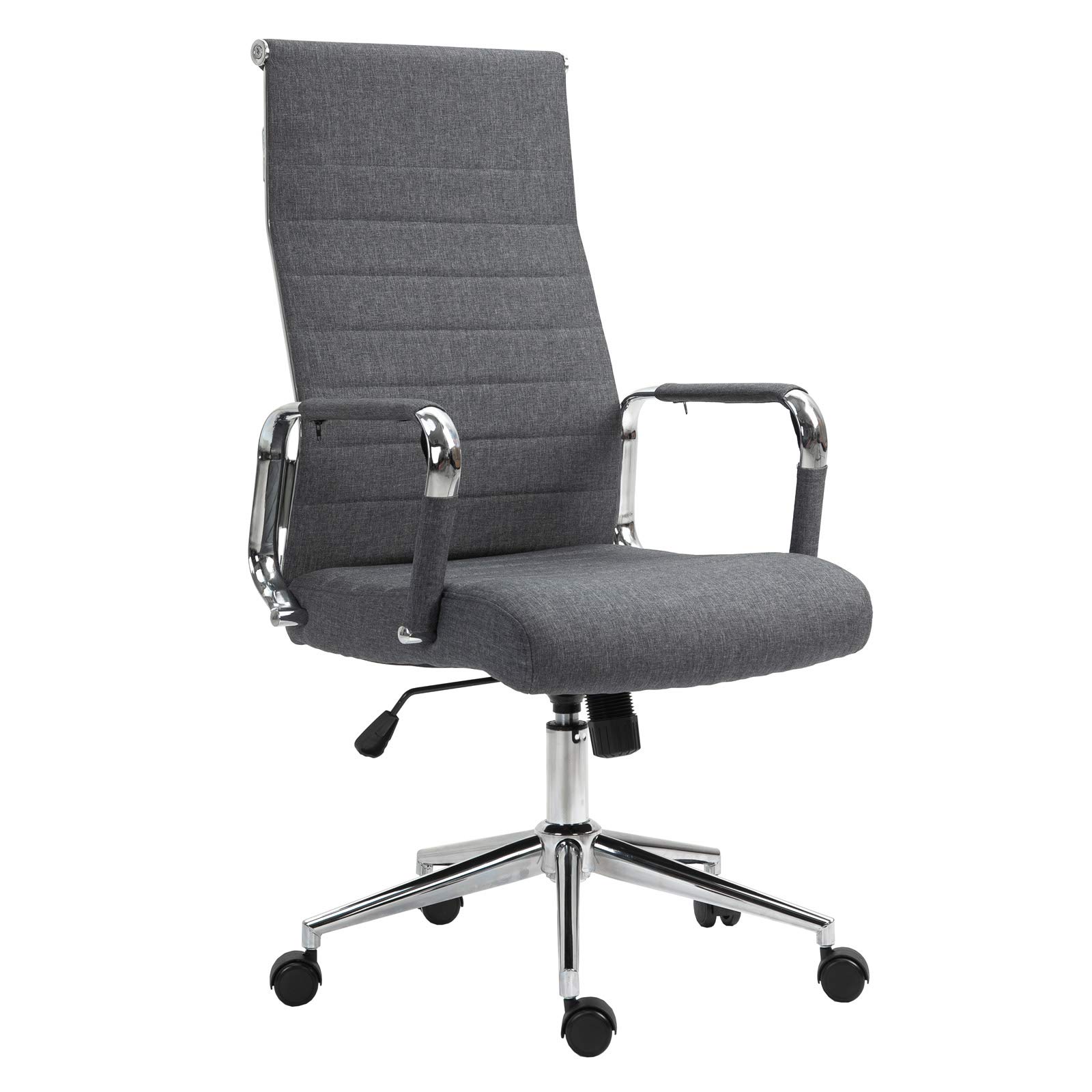 SVITA Office Comfort Bürostuhl Drehstuhl Chefsessel Schreibtischstuhl Stoffbezug Dunkelgrau