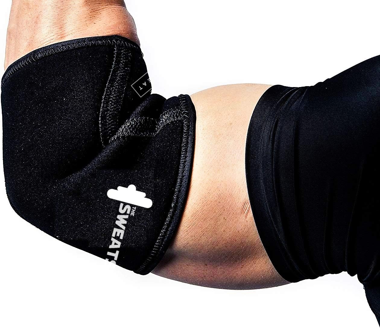 The Sweatshop 5mm Neoprene Elbow Support/Elbow Sleeves (1 Pair) - for Weight Lifting, Crossfit Training, Powerlifting, Gym and Other Heavy Fitness Workouts (XXXL)