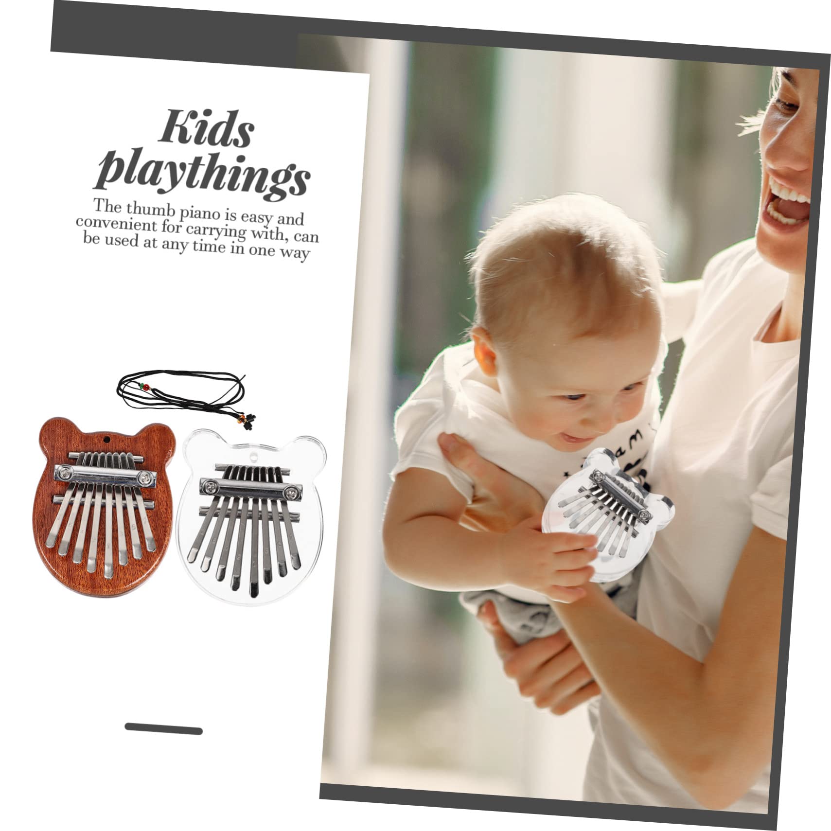 Alasum 8kawałki Mini Kalimba Nutów Dla Instrument Muzyczny z Kartonowym Motywem Idealny Dla Początkujących i Jako Dekoracja Do Domu