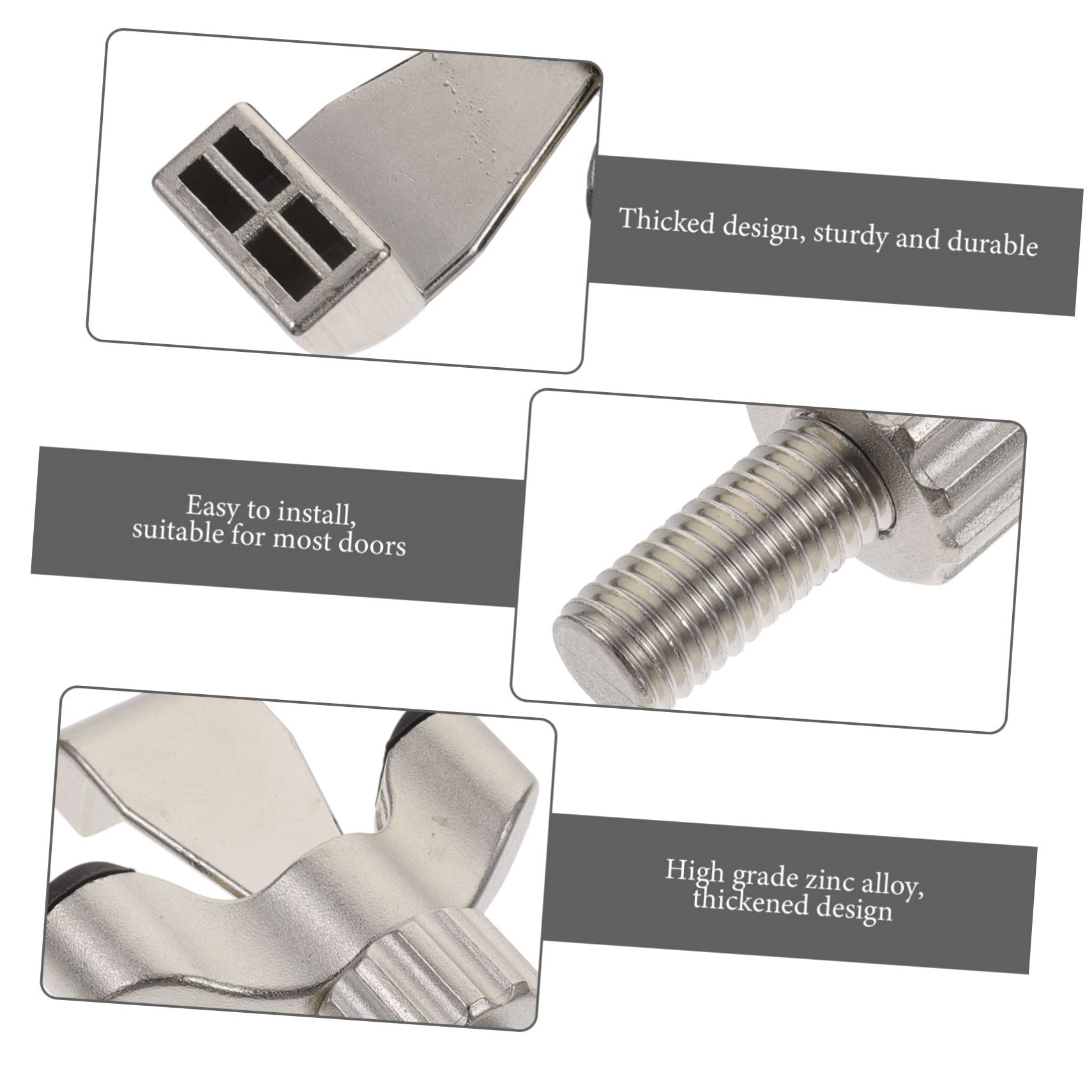 Toddmomy Cerradura Portátil de Zinc Segura y Duradera para Puertas Bloqueo Interior Antiapertura Fácil Instalación para Viaje y Hogar