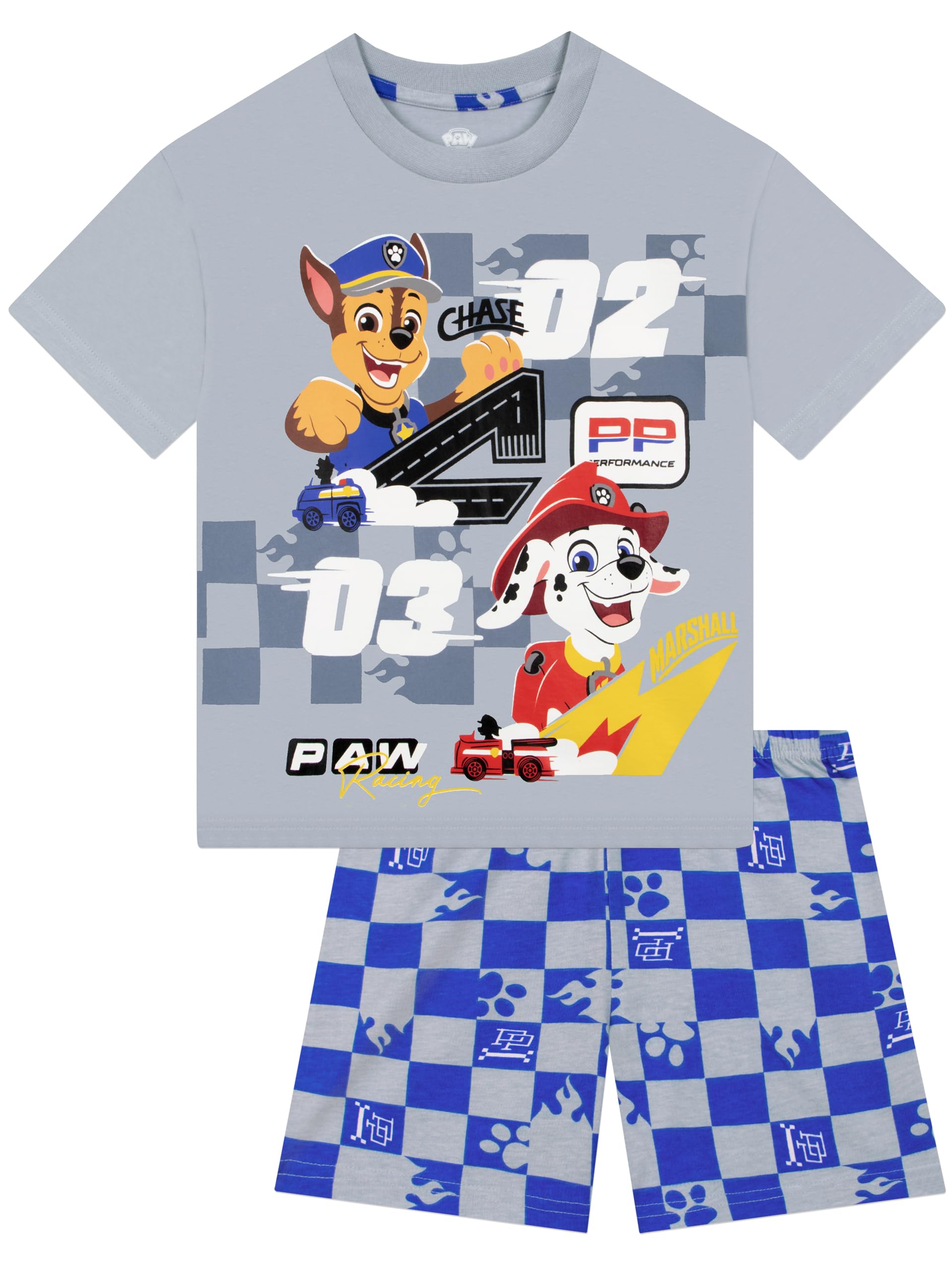 Paw Patrol Pigiama Bambino, Set Pigiama Patrulla Canina con Chase E Marshall, Abbigliamento da Notte Bambini