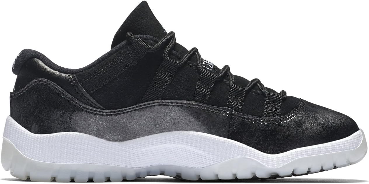 Jordan Little Kids Air 11 Retro Low PS Pre-School Black White-Metallic Silver Size 2.0 US
