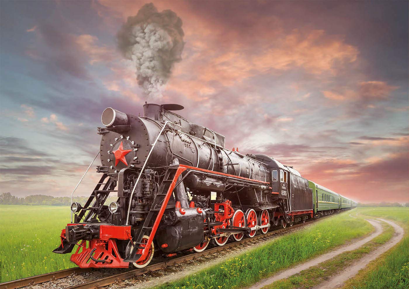 Educa - Genuine Puzzles, Puzzle 2.000 Piezas, Locomotora de Vapor (18503)