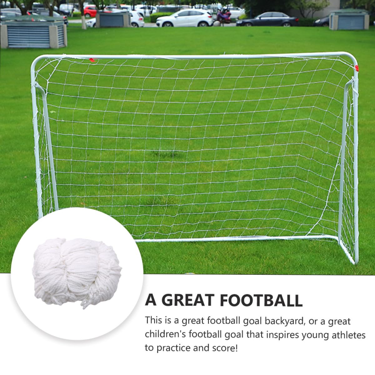 Red de Fútbol Deportiva 3x2 M, Red de Repuesto Ligera y Resistente para Porterías de Entrenamiento al Aire Libre, Accesorio para Fútbol Infantil