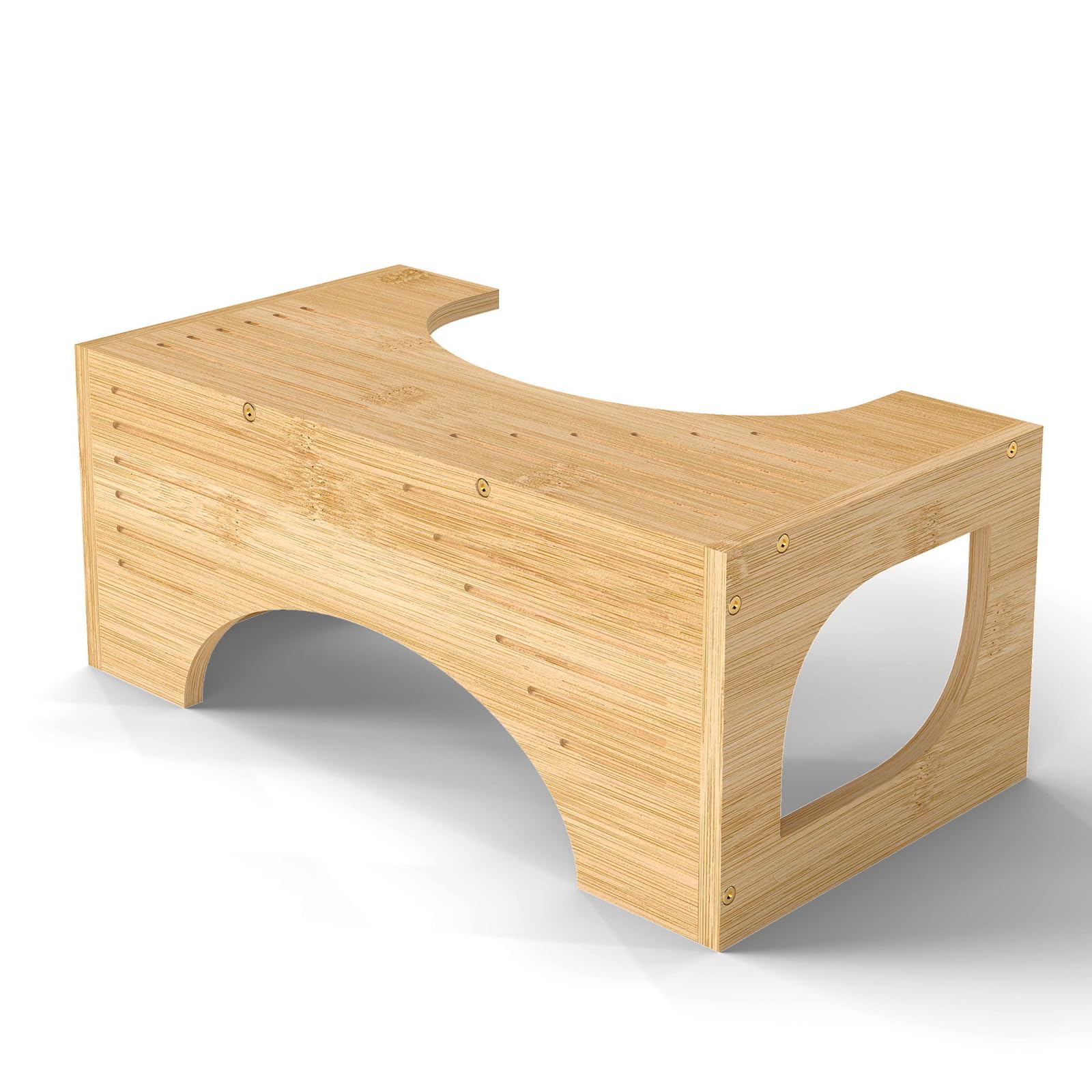 Levede Bamboo Toilet Stool - Natural