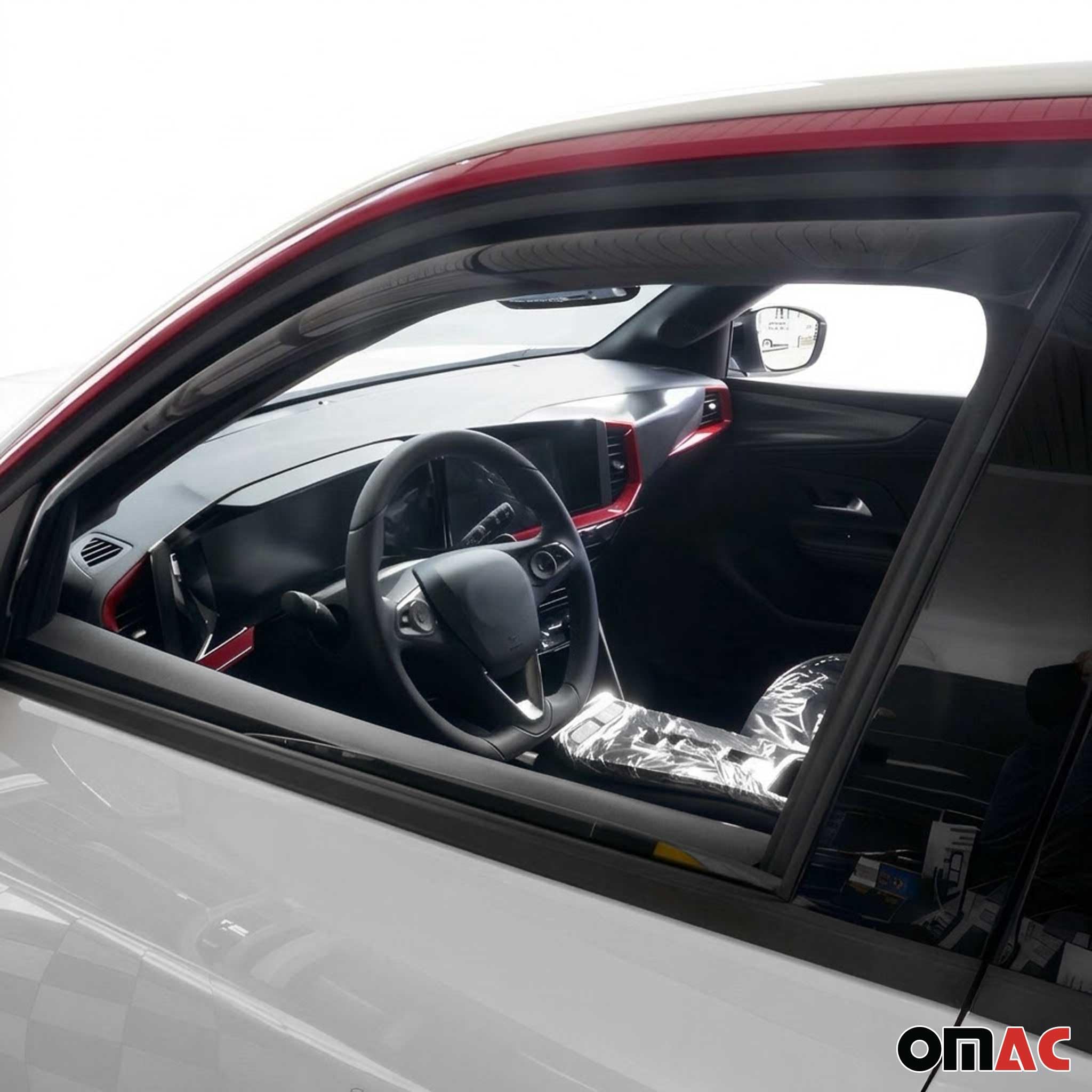 OMAC Deflettori Aria Regenabweiser compatibile con Opel Mokka B 2021-2025 Dunkel Acrilico 4tlg