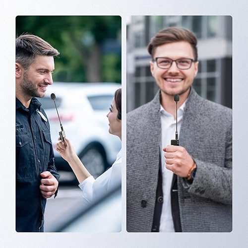 Miniatura 8 de Neewer Micrófono de condensador omnidireccional TRS de 0.138 in, micrófono para entrevistas y creadores de contenido, compatible con transmisores de