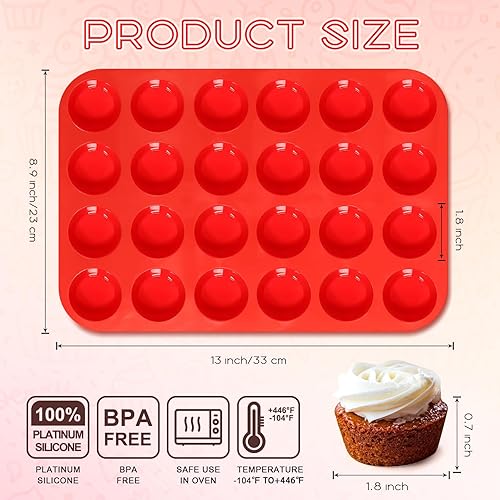 Miniatura 2 de 2 moldes de silicona para magdalenas, moldes de silicona para cupcakes, moldes antiadherentes para hornear para hacer magdalenas, pasteles,