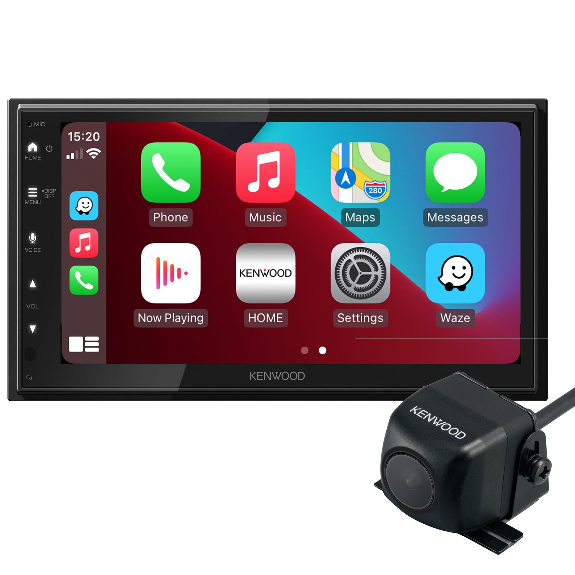 KENWOOD DMX6523DABS 2-DIN Moniceiver mit CMOS-230 Rückfahrkamera – DAB+ Autoradio Set mit Apple CarPlay, Android Auto & Einparkhilfe