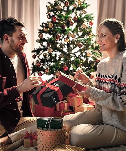 Miniatura 7 de Juego de 4 copas de vino tinto, grandes copas de cristal Burgundy sopladas a mano - ultra delgadas, ligeras para cata de vinos, 23.5 onzas, regalos