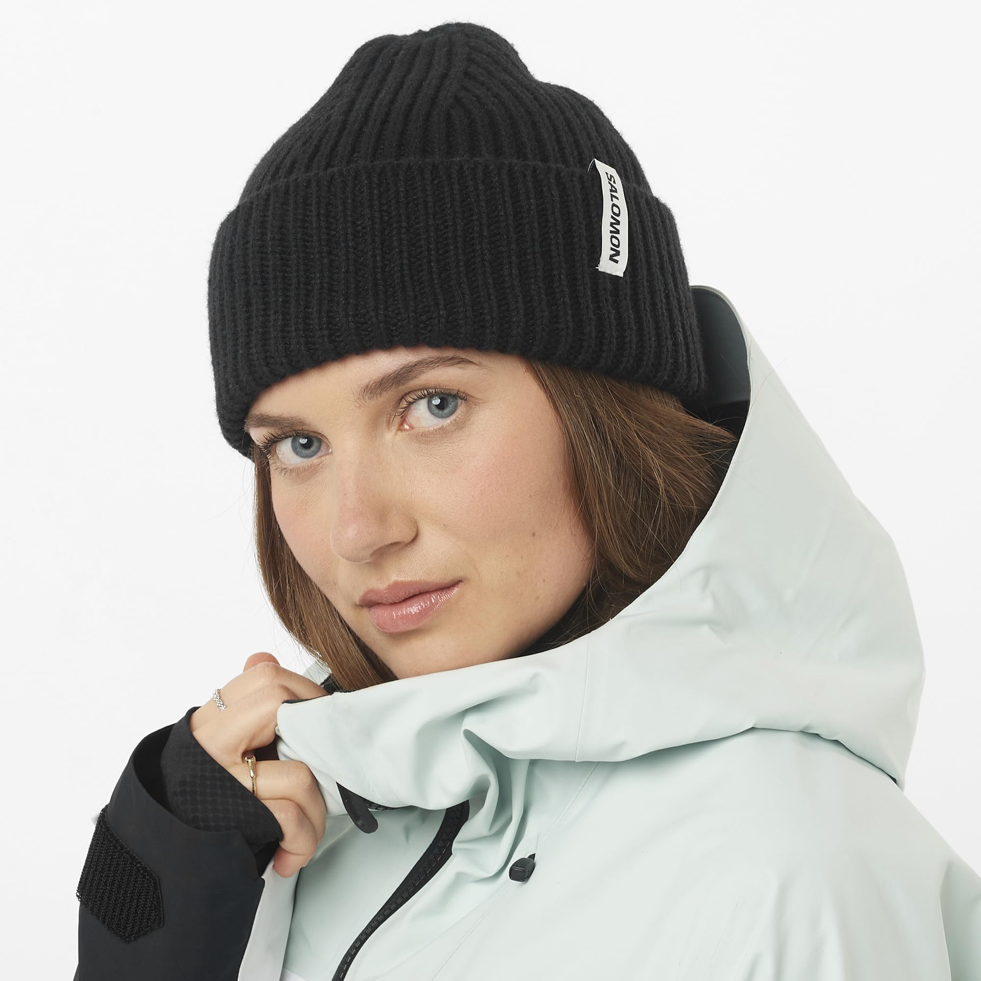 SALOMON Snowbird Beanie U, Kapelusz, Dorośli Unisex, Czarny