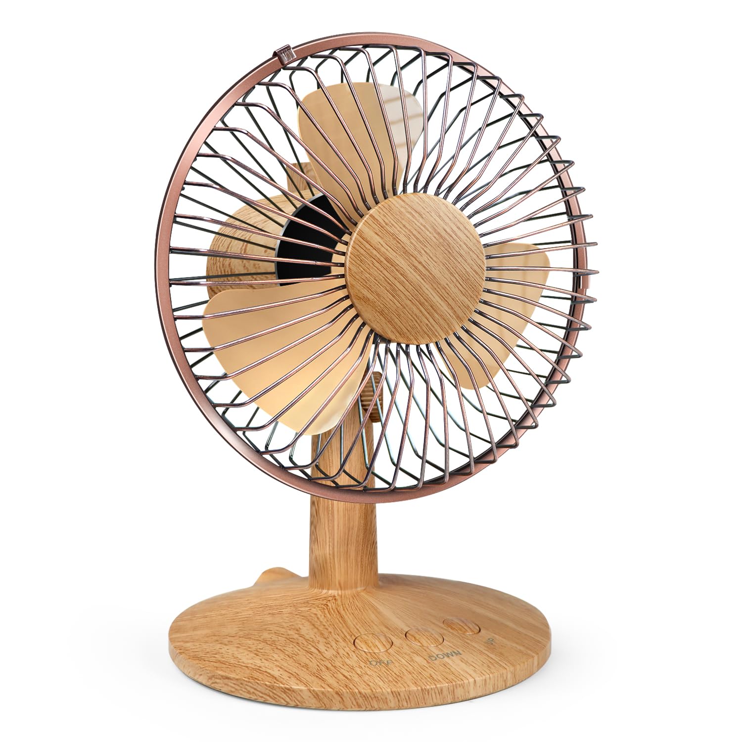 Amazon | ecoCalm サーキュレーター 木目 卓上扇風機 USB 左右首振り 2