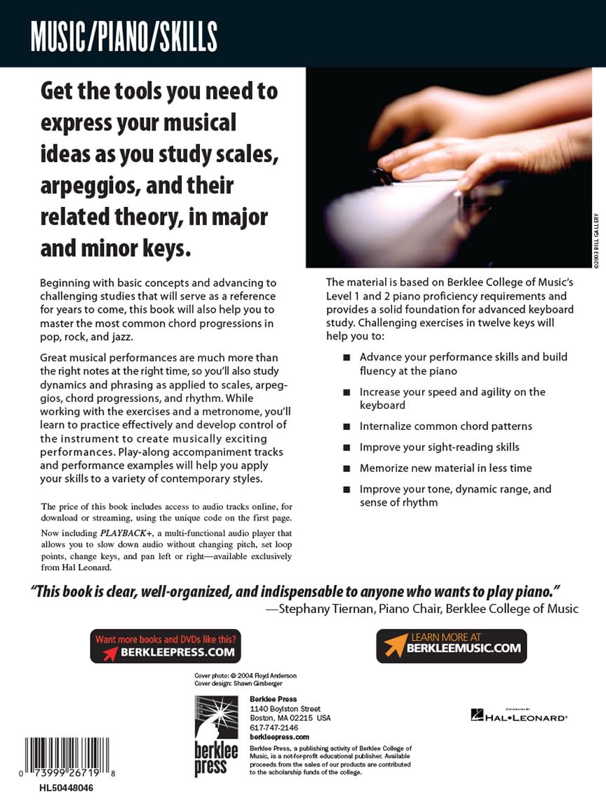 Berklee Press Piano Essentials Pf Book / Cd: Noten, CD für Klavier: Scales, Chords, Arpeggios And Cadences for the Contemporary Pianist