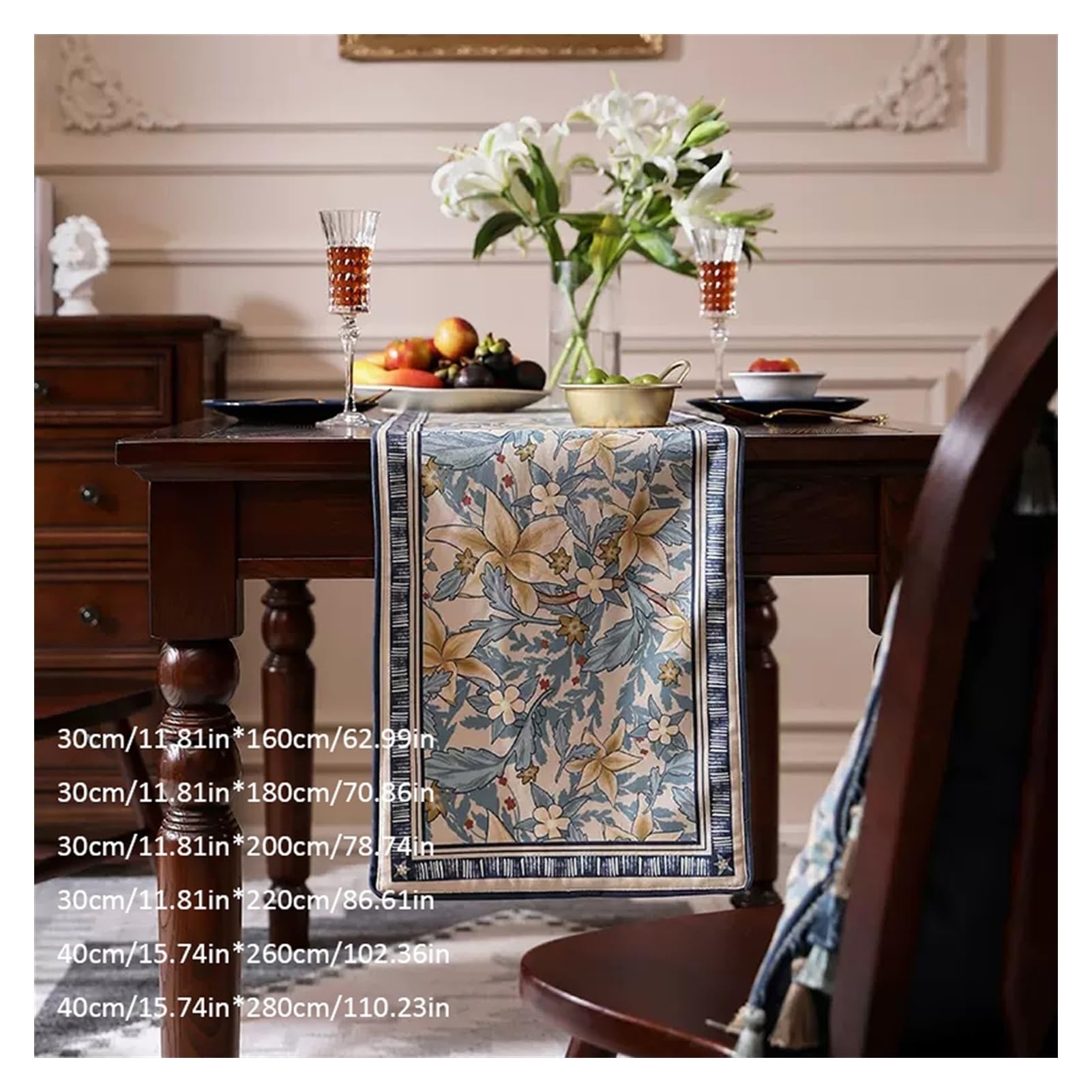 Mantel Mantel de Mesa con Bandera for Mesa de café, Tira Larga, Tela Decorativa China, Funda for Armario de TV, Bandera for Cama Mantel para Mesa De Picnic(30x220cm)
