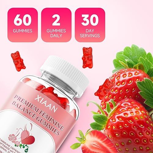 Miniatura 7 de Gomitas de equilibrio femenino para mujer, gomitas premium de equilibrio femenino que apoyan el equilibrio del pH y la salud vaginal, veganas, sin