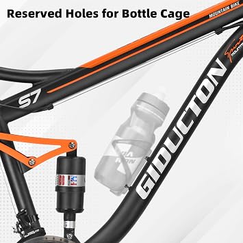 Full Suspension Mountain Bike Mens, 27.5 in Wheel, 21 Speed, Disc Brake, Shock Absorber Bike for Men Women Adults Bicycle