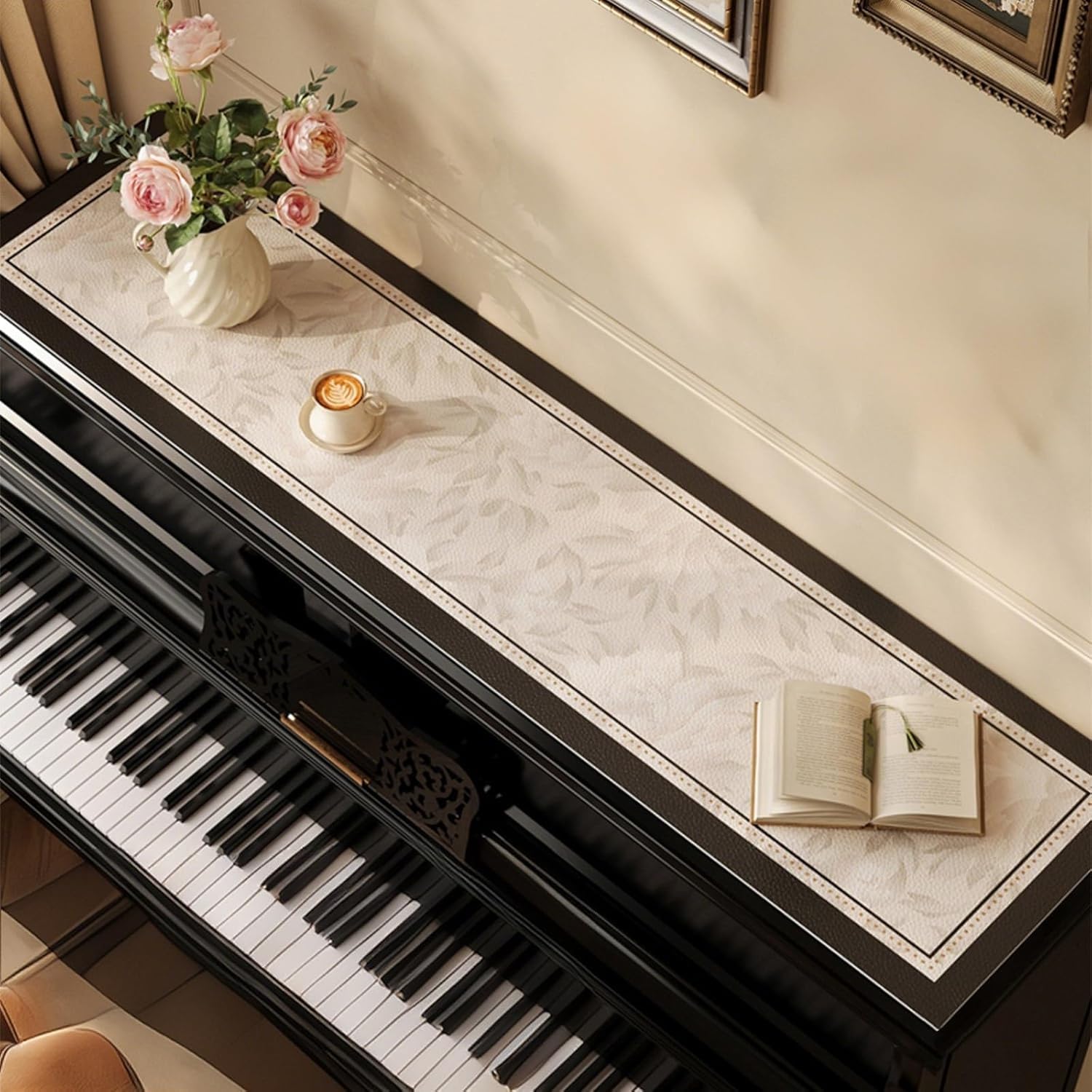 Funda Protectora De PVC para Piano, Ideal para Decoración del Hogar, Mesa Auxiliar para Cómoda Y Mueble De TV. Protege Los Instrumentos Musicales. Elegante Y Funcional. 12x72in
