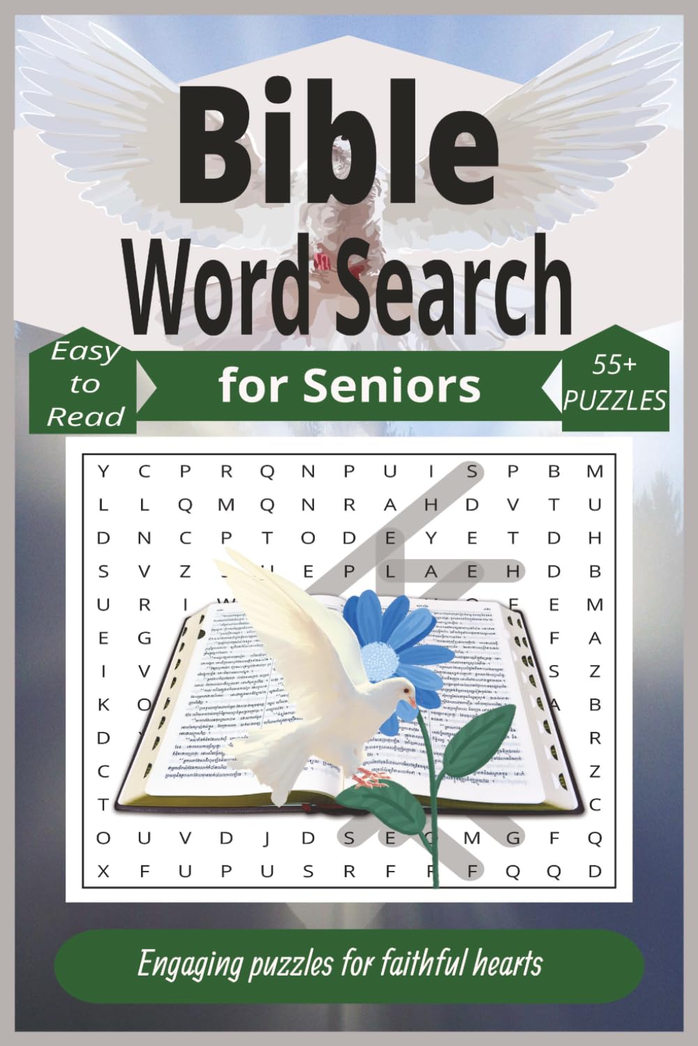 Bible Word Search Puzzle Book: Word Search with Easy-to-Read Print about Bible, Faith, Christianity and More | 6x9 inches, 110 pages | 55+ Puzzles _ Gift