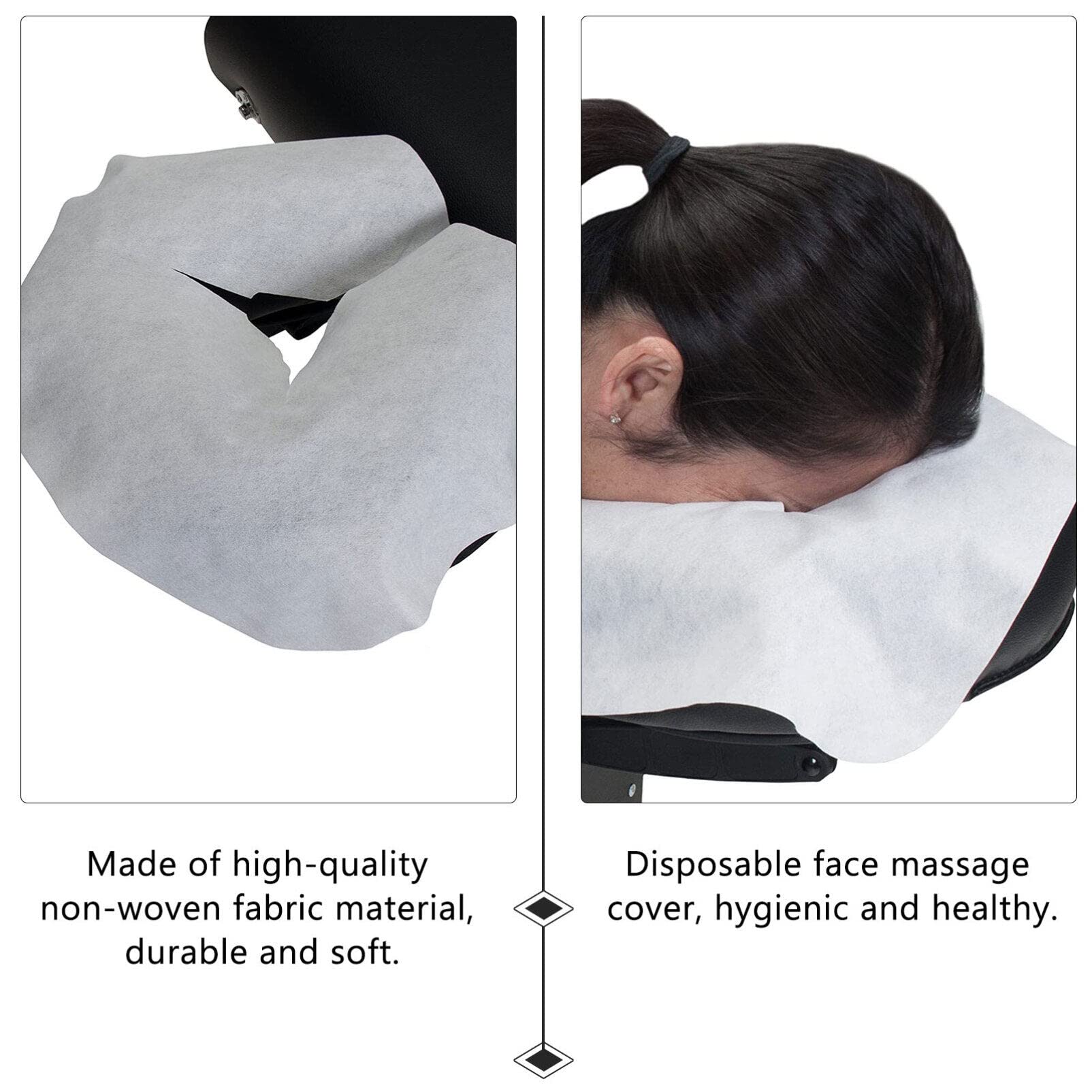 Beaupretty Reposacabezas De Almohada De Silicona Almohadilla Facial Kit De 100 Almohadillas Desechables Transpirable y Cómoda