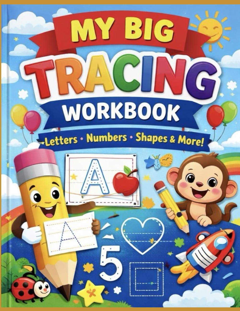 My First Tracing Book for kids Ages 3-5: Learn to Trace Lines, Shapes, Numbers, Drawings and Fun Activities.