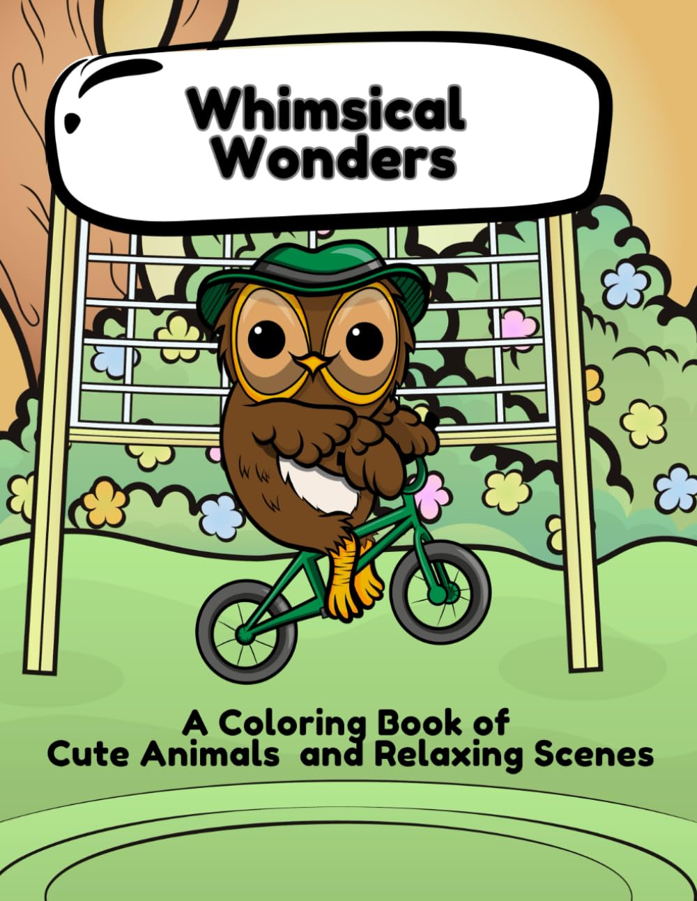 Whimsical Wonders: A Coloring Book of Cute Animals and Relaxing Scenes