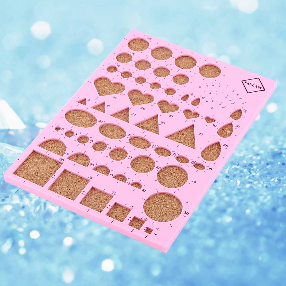 Jwthee Paper Quilling Kit, Paper Craft Quilling Tool Quilling Template Board with 2 PCS Quilling Slotted Tools and 40 PCS Bead Needles (Pink)