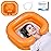 Cehim Inflatable Shampoo Basin - Portable Shampoo Bowl, Hair Washing Basin for Bedridden, Disabled,Injured, Hair Wash Tub for Dreadlocks and at Home Sink Washing (Orange)