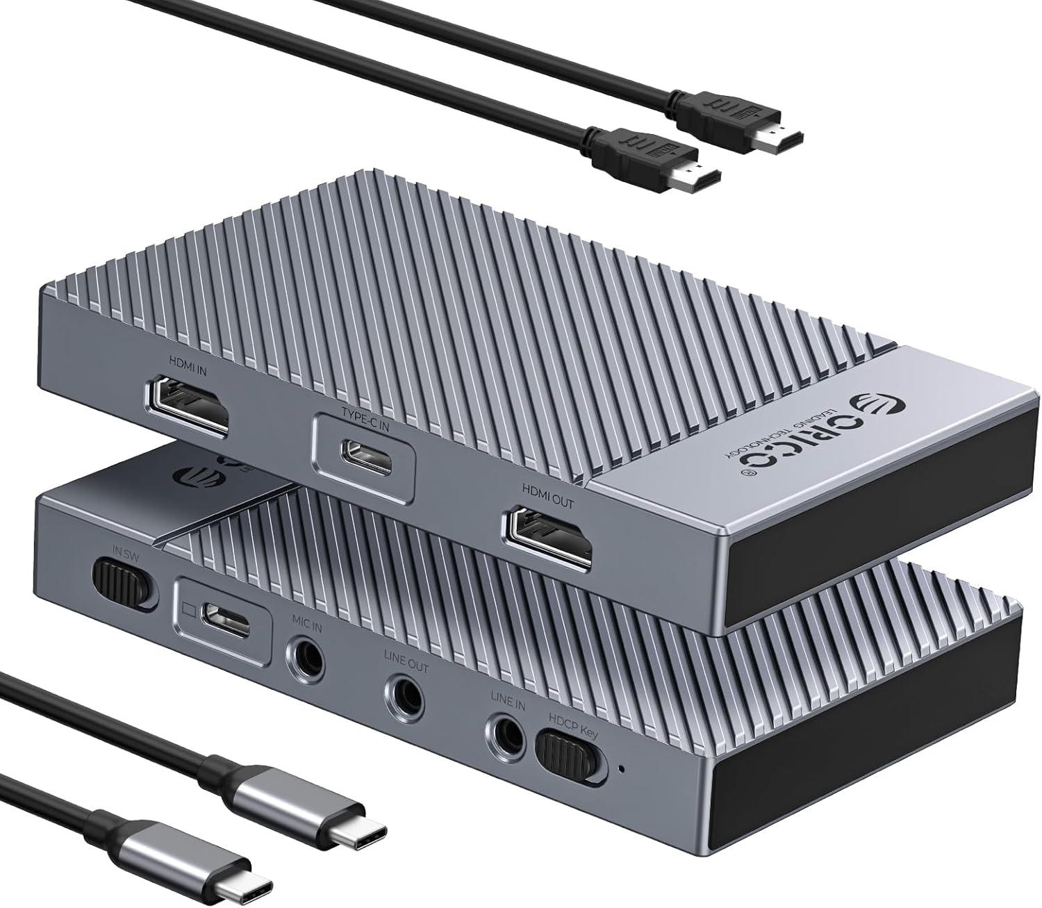 ORICO IS6 4K Portable HDMI Capture Card with Dual 4K@60Hz Inputs – Compatible with PS5, Xbox, Switch, OBS & More for Live Streaming & Recording, Works on PC, Mac, Laptop, iPad