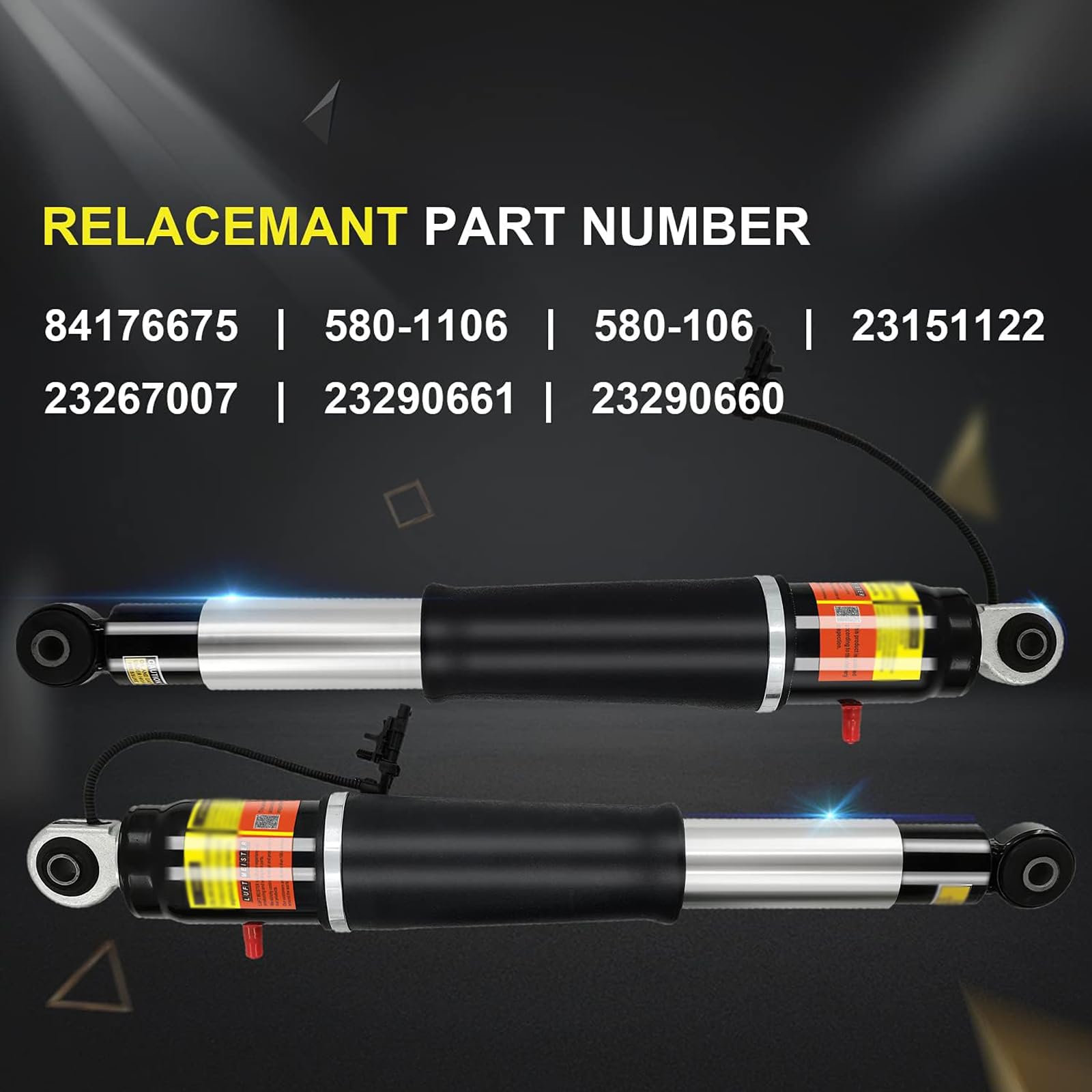 LUFT MEISTER 84176675 580-1106 Rear Air Shock Absorber Pack of 2 | fits for Chevy Tahoe Suburban fits for Cadillac Escalade ESV fits for GMC Yukon XL 2015-2020 23151122 23267007 23290661 product thumbnail 6
