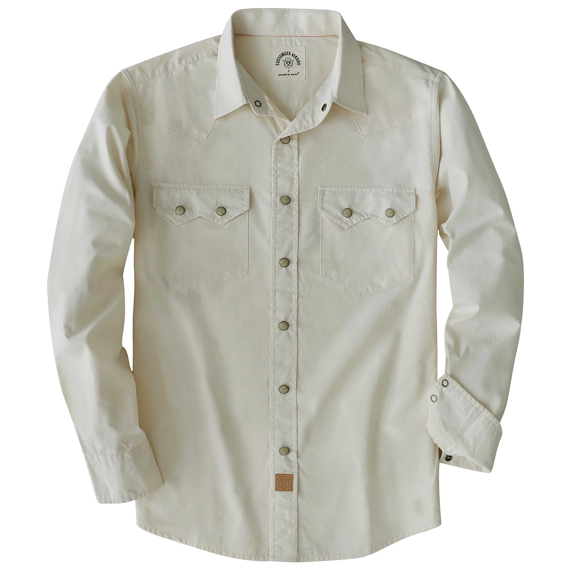 Dubinik® Freizeithemden Für Herren Westernhemd Druckknöpfen Cowboy Kariertes Baumwolle Comfort Fit Langarm Arbeitshemd