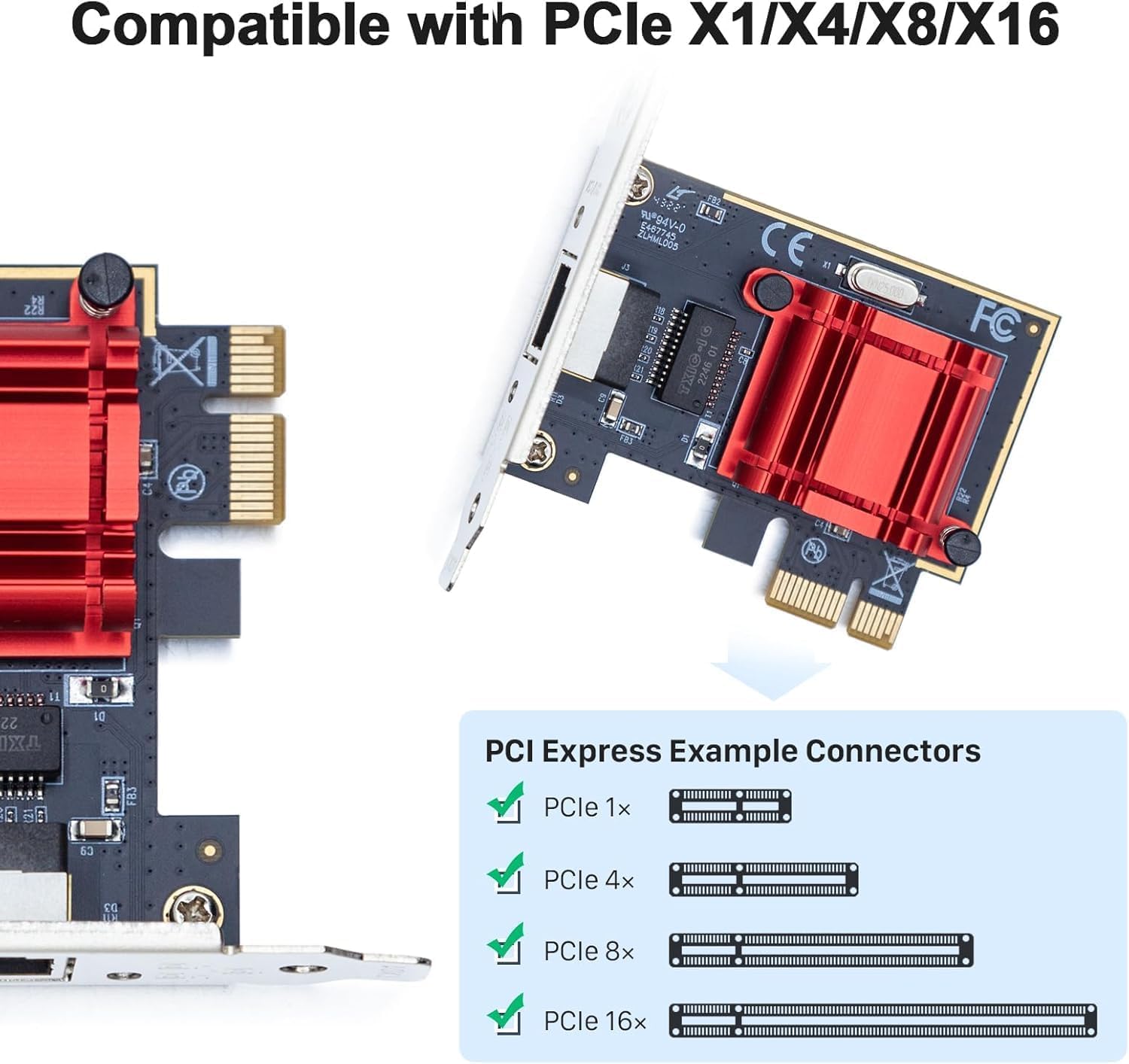 10/100/1000Mbps Gigabit Ethernet PCI Express NIC Netzwerkkarte| mit I210 Chip| Ethernet Server Converged Network Adapter| Single RJ45 Port| PCI Express 2.1 X1| Compare to I210-T1, 2 Pack