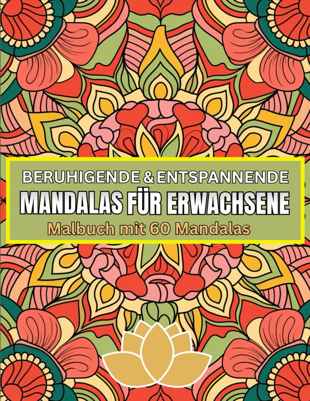 Beruhigende & entspannende Mandalas für Erwachsene - Malbuch mit 60 Mandalas zum Abbau von Wut, Ärger, Stress, Aggression und Zorn: Für den ... geeignet als Mandala Geschenk - Geschenkbuch