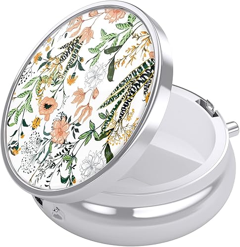 Nipichsha Pastillero, pequeño pastillero para bolso y bolsillo, lindo organizador de medicamentos, pastillero de viaje, soporte portátil para