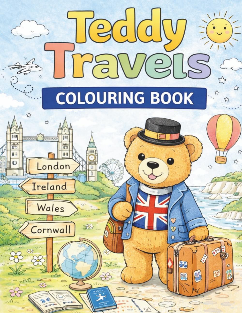 Teddy Travels: Colouring Book (The Teddy Colouring Book Series)
