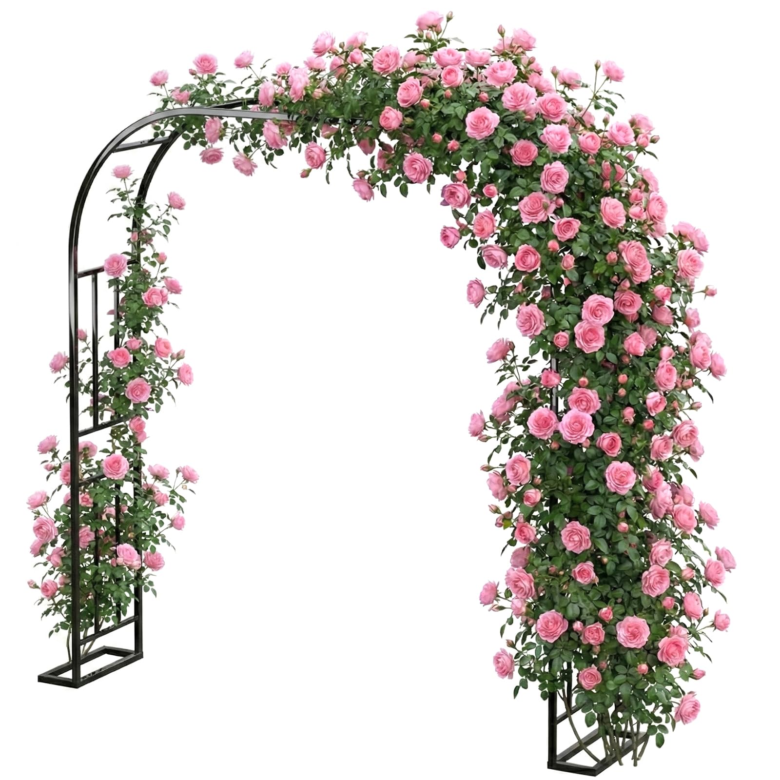 Rosenbogen Torbogen,Stabil Gartenbogen Aus Edelstahl,Rosenbogen Gartenbogen 240x240 cm, 1,2 m, 1,8 m, 2,4 m (DREI verstellbare Breiten) Geeignet für Rosen und Verschiedene Kletterpflanzen
