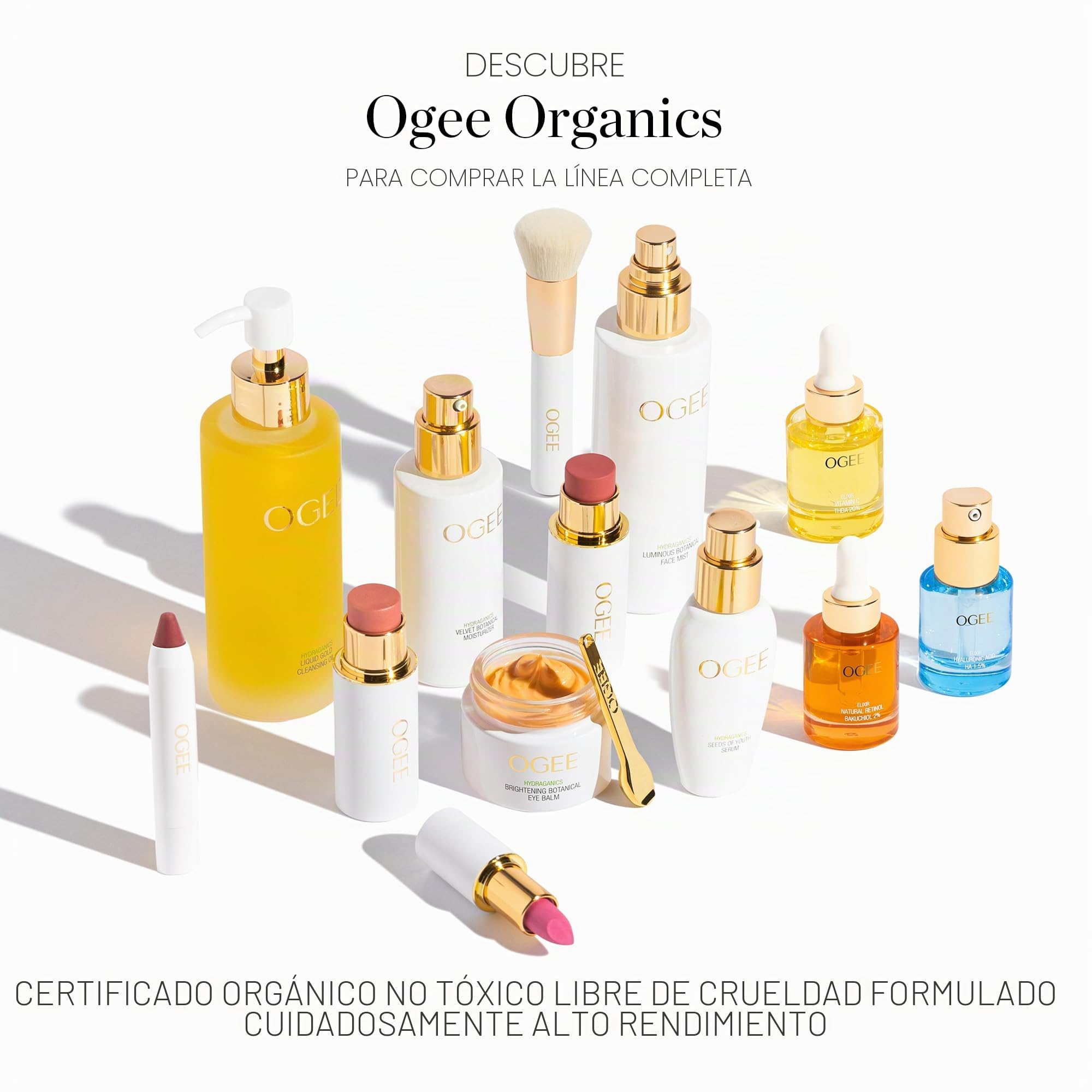 Ogee Barra facial esculpida (cuarzo rosa, rubor rosa), barra de rubor orgánico certificado, multiuso, para mejillas, labios y cara