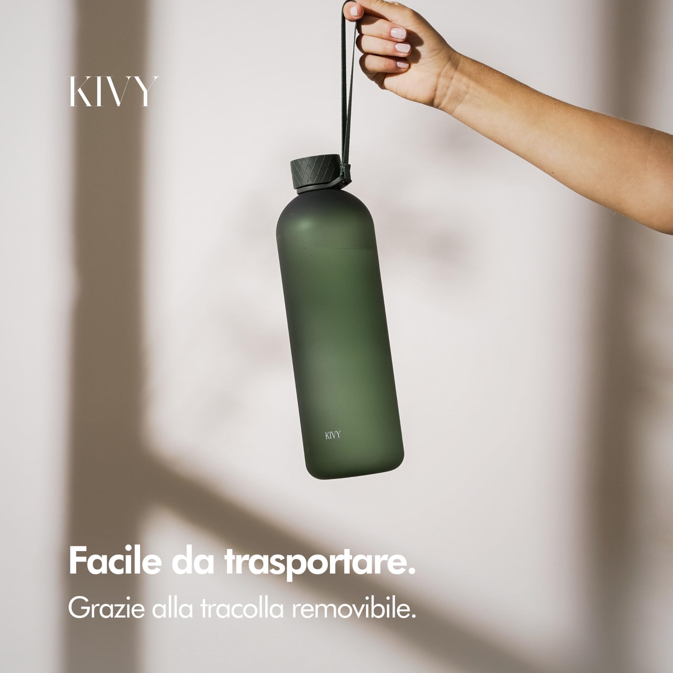 KIVY Borraccia da 1,5 litri, adatta per anidride carbonica e a prova di perdite, per sport, scuola e ufficio, borraccia sportiva, borraccia da 1,5 litri, lavabile in lavastoviglie