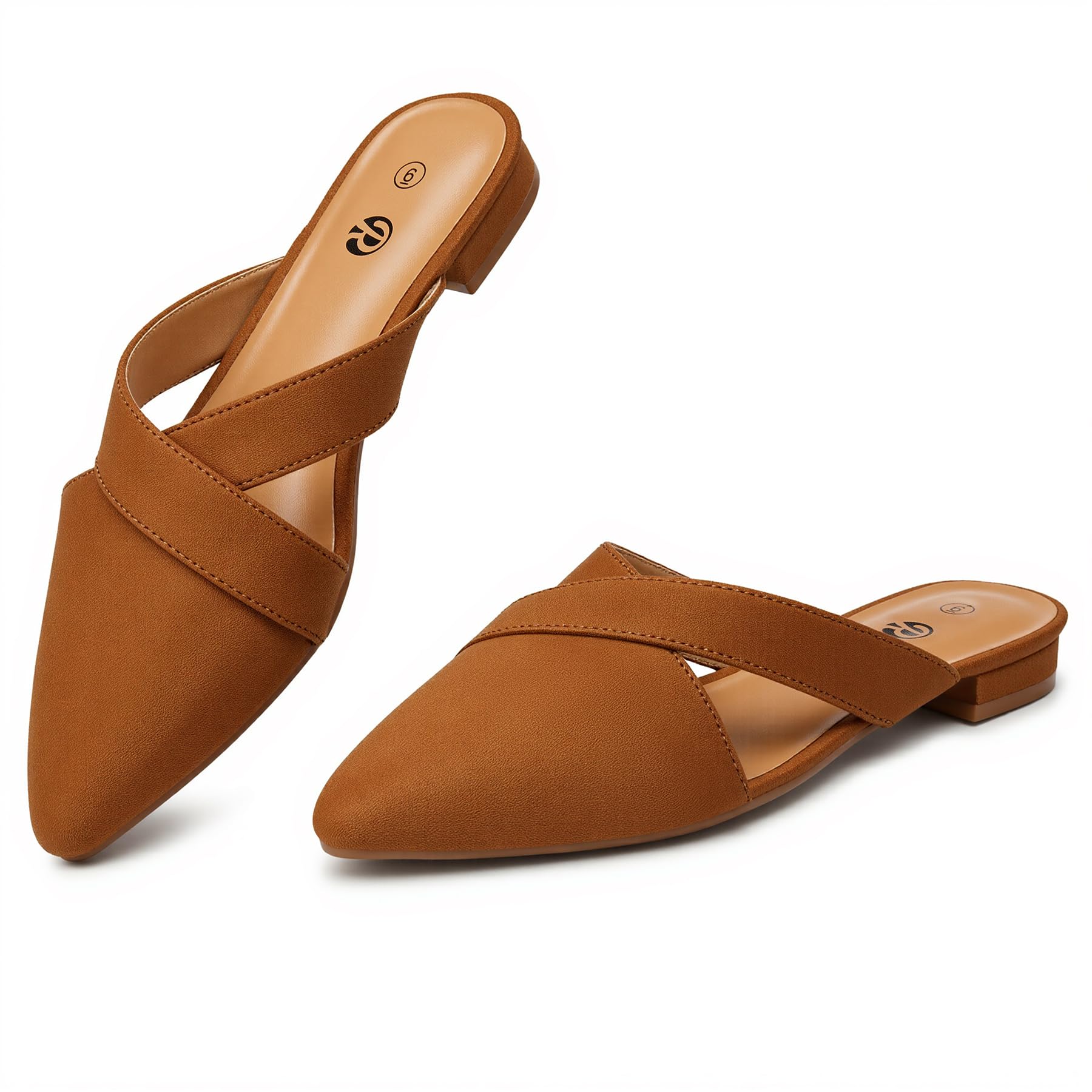 Rekayla Women’s Mules Closed Pointed Toe Backless Loafer Shoes for Women