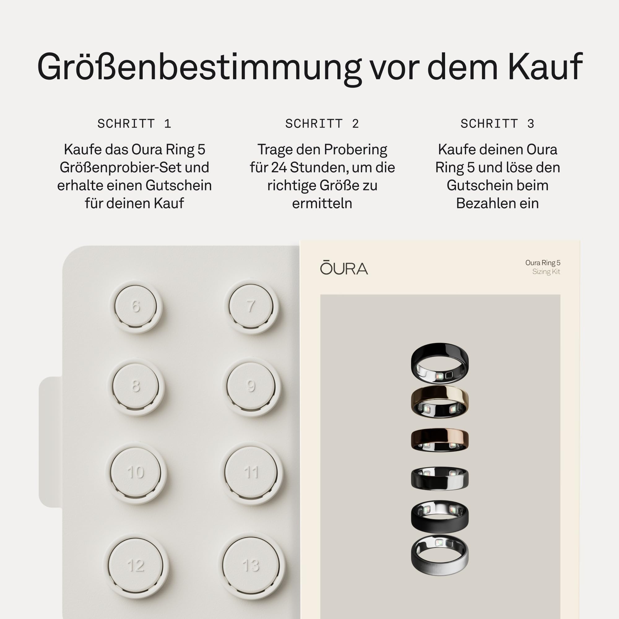 Oura Ring 5 Silver – Größe 9 – Finde Deine Ringgröße