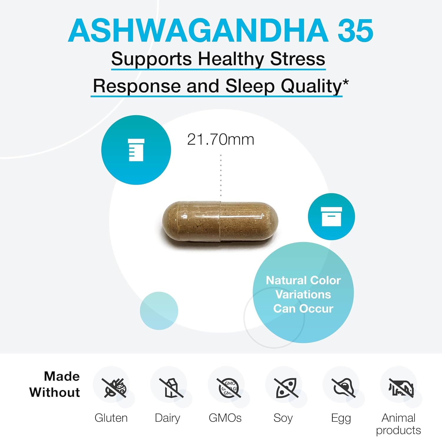 XYMOGEN Ashwagandha 35 - Patented, Purified Ashwagandha Root + Leaf Extract (35% Withanolide Glycosides) - Supports Healthy Stress Response, Relaxation and Quality Nighttime Rest (60 Capsules) - Image 3