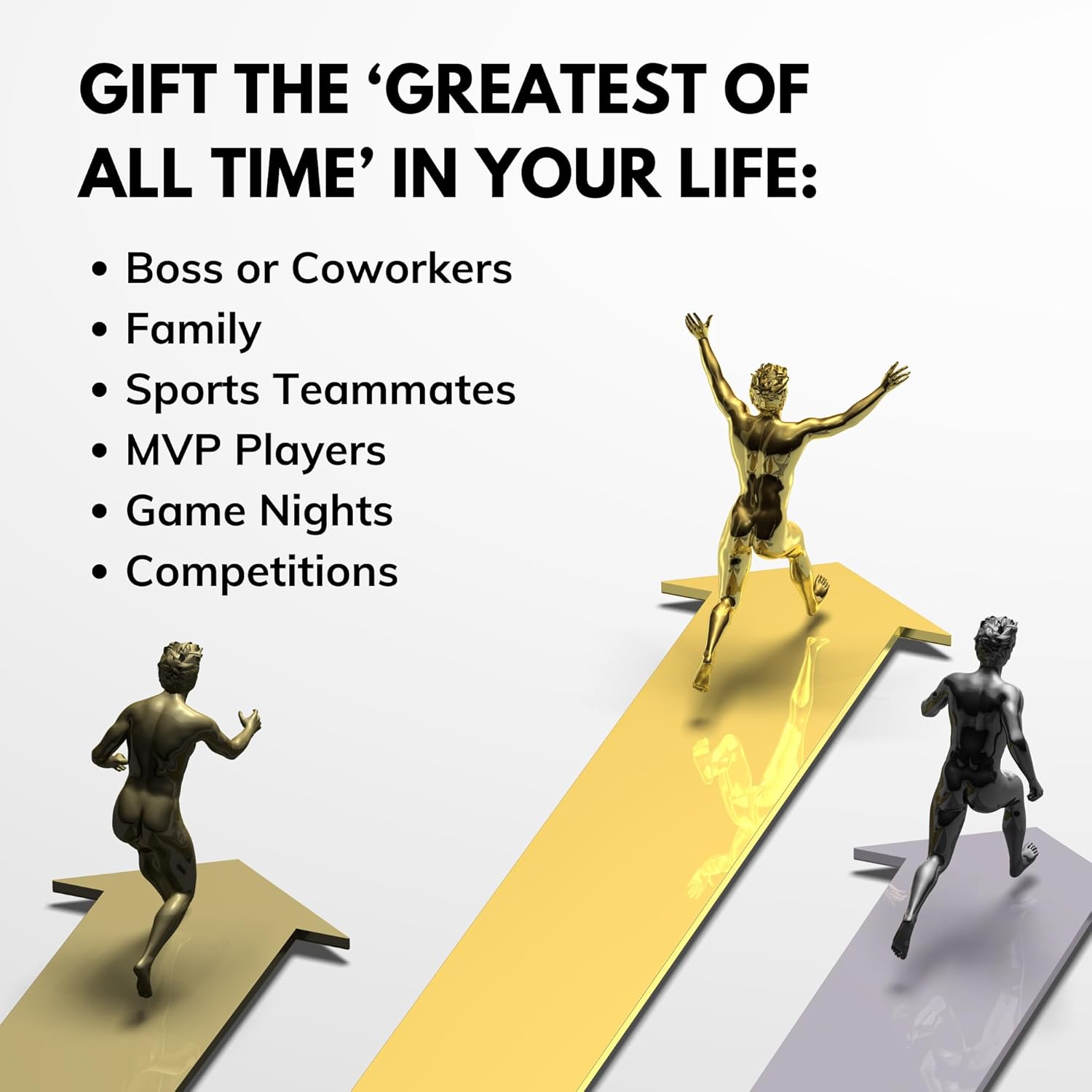 Goat Trophy Award | Engraved G.O.A.T. Greatest of All Time Trophy | Funny Recognition Gift for Coworkers, Boss & Friends
