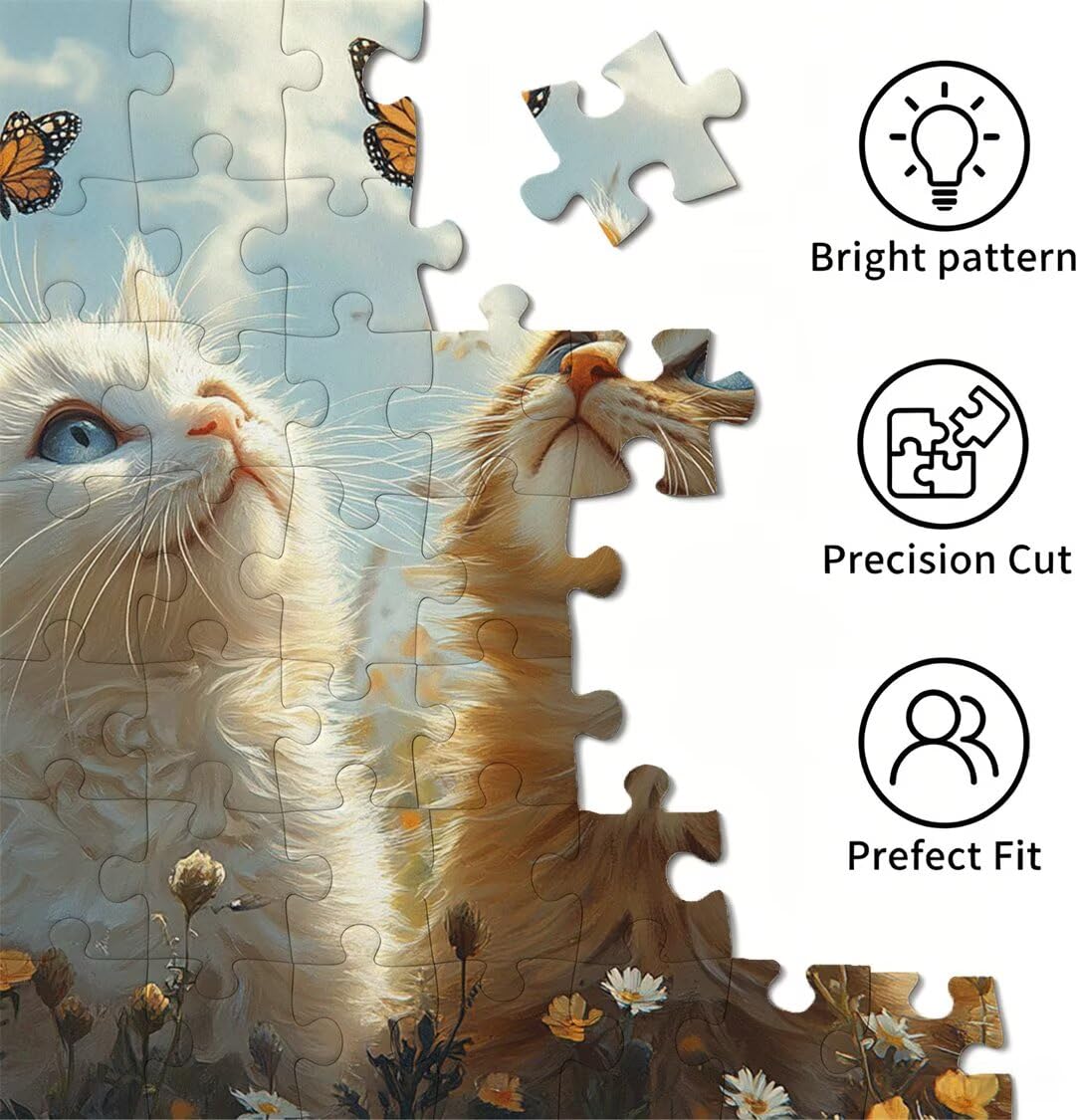 5000 sztuk puzzli dla dorosłych, gry rodzinne, kot motyl, n-503