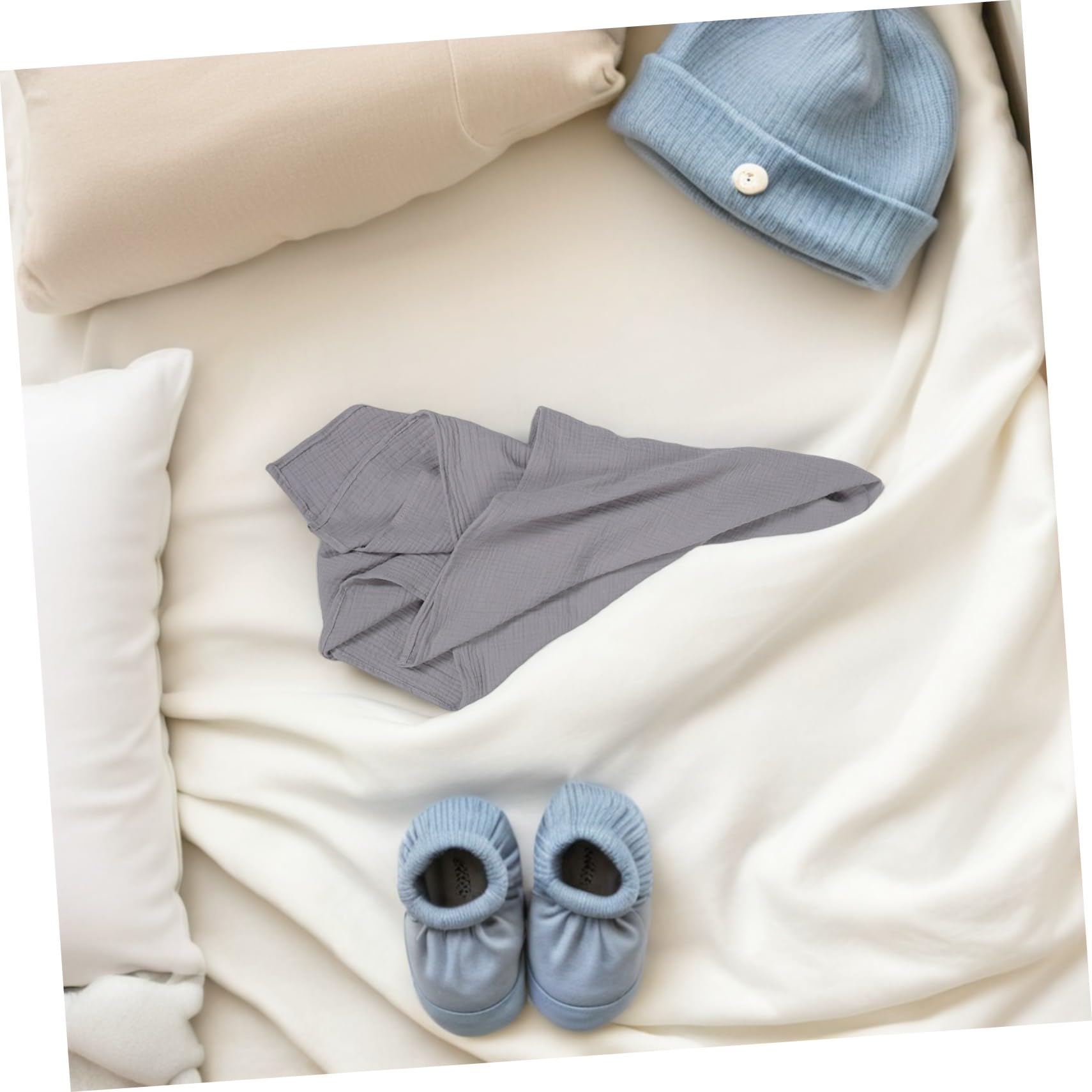 LIFKOME 3 Piezas Mantas de Muselina para Recién Nacido Suaves y Transpirables de Mantas para Envolver Bebés para Cuna y Baño Colores Neutros para Ambiente Tranquilo