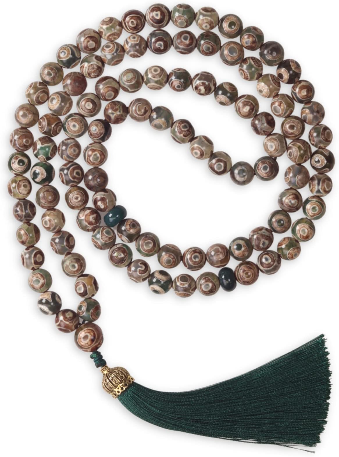 Tasbih Premium Muslim Prayer Beads Made with Natural Stone Beads for Daily Misbaha and Meditation (8mm (99 Beads), gZi, Green)
